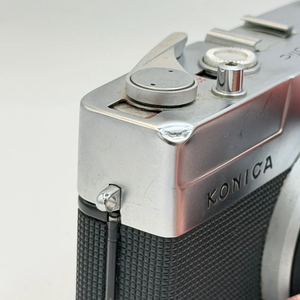 Konica EE-matic 35mm Film Camera Hexanon 40mm f2.8 Lens Shutter Vintage Tested